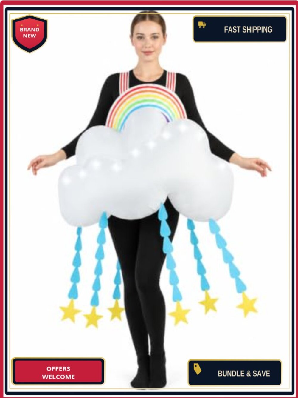 Yeenuo Inflatable Cloud Costume Women Deluxe Funny Halloween Party Suit
